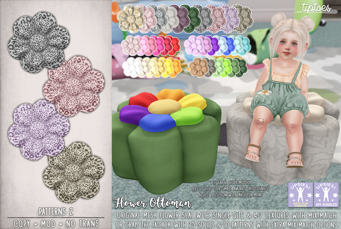 . tiptoes - Flower Ottoman - Patterns 2