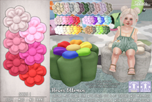 . tiptoes - Flower Ottoman - Solids 1