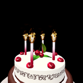 Cherries/choc. Cake with letters Bag