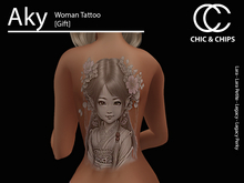 *C&C* Aki Woman Tattoo (Back)
