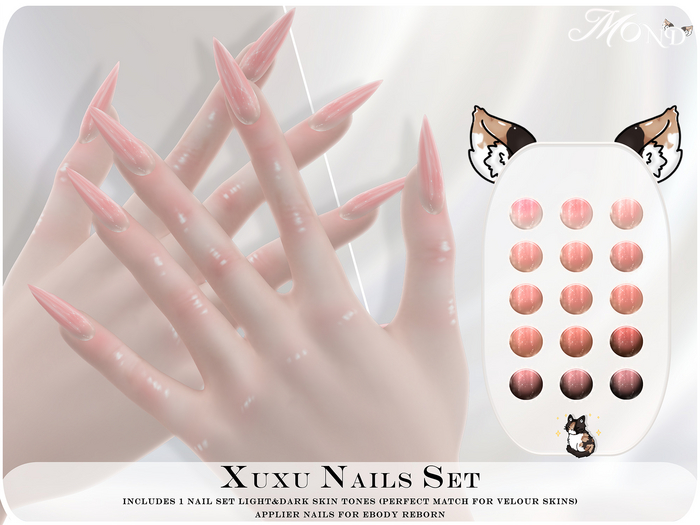 [Mond]Xuxu Nails Set Applier For eBODY REBORN  - Unpack -