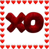 XO red velvet pillow, Valentine's Gift