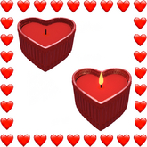 Valentine's Red Heart Candle,Heart Candle