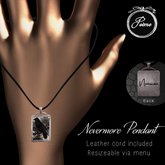 {Poeme} Nevermore Raven Pendant