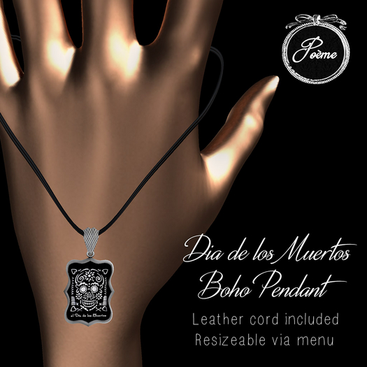 {Poeme} Day of the Dead Pendant