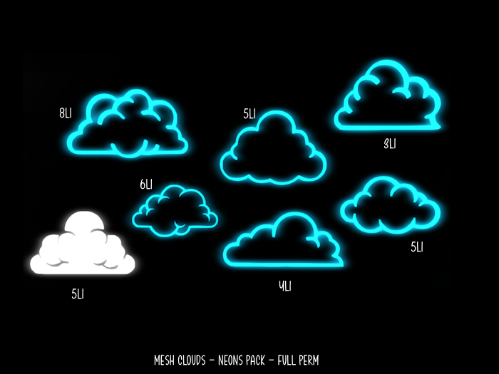 ~ VV ~ Cloud Pack - Neons - Full Perm