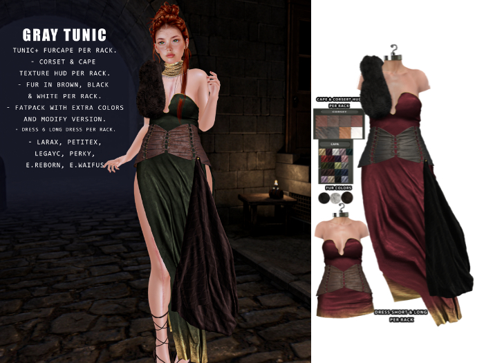 UNA. GrayTunic Red