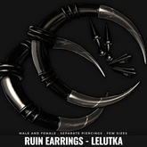 [BL] Ruin earrings // black