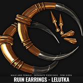 [BL] Ruin earrings // brass