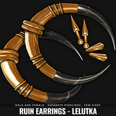 [BL] Ruin earrings // gold med