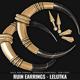 [BL] Ruin earrings // gold white