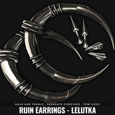 [BL] Ruin earrings // titan