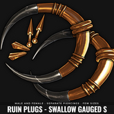 [BL] Ruin plugs // brass