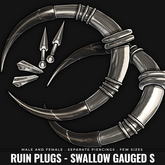 [BL] Ruin plugs // silver med