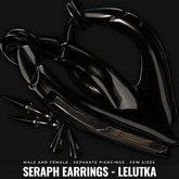 [BL] Seraph earrings // black