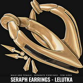 [BL] Seraph earrings // gold white