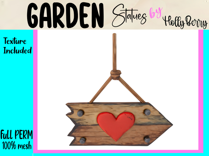 HB: Valentine Heart Sign Board FuLL PERM