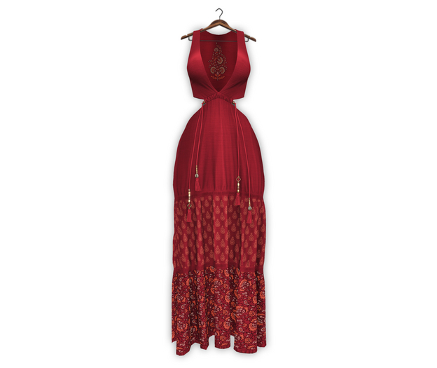 {Zaara} Ishika maxi dress *crimson*