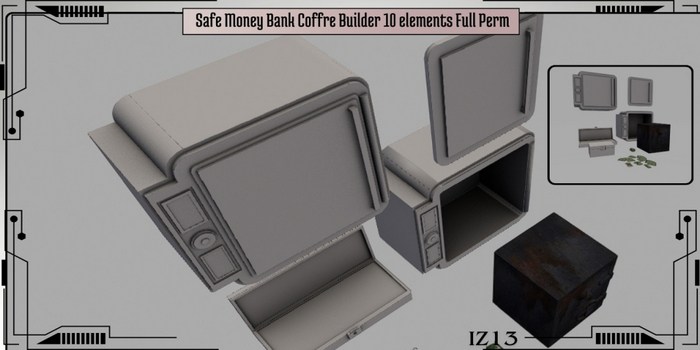 Safe & Lockbox Collection  13 Mesh Elements Full Perm 