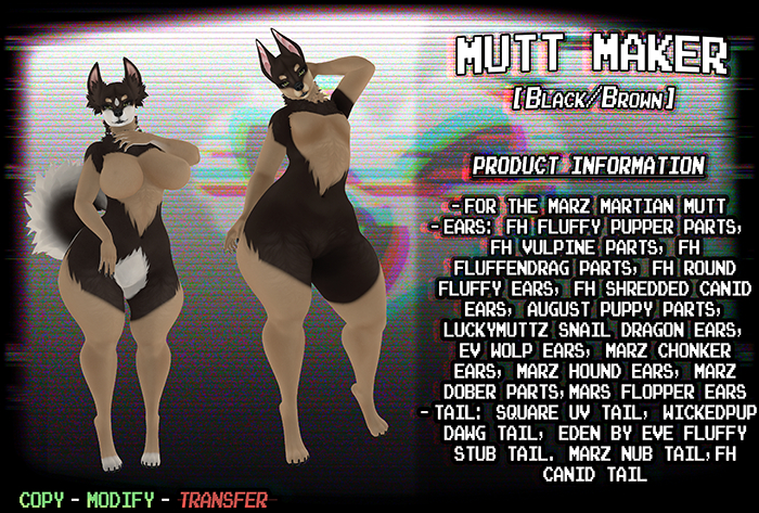 Second Life Marketplace - [Sonder/Martian Mutt Maker Black/Brown]