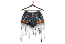 {Zaara} Kaira boho shorts *indigo stripes*
