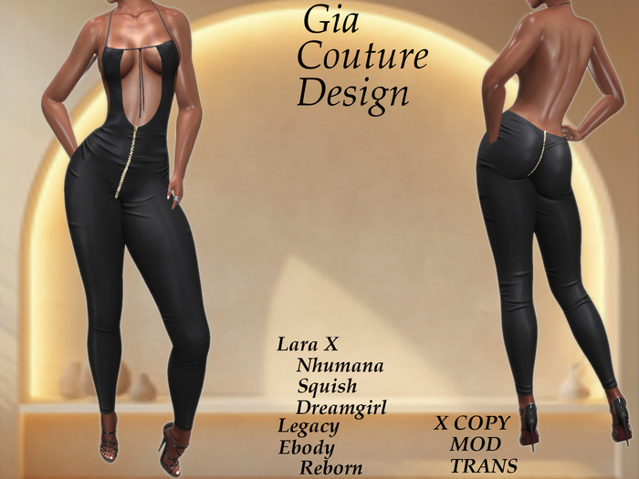 "GCD" Harper Backless Bodysuit Black
