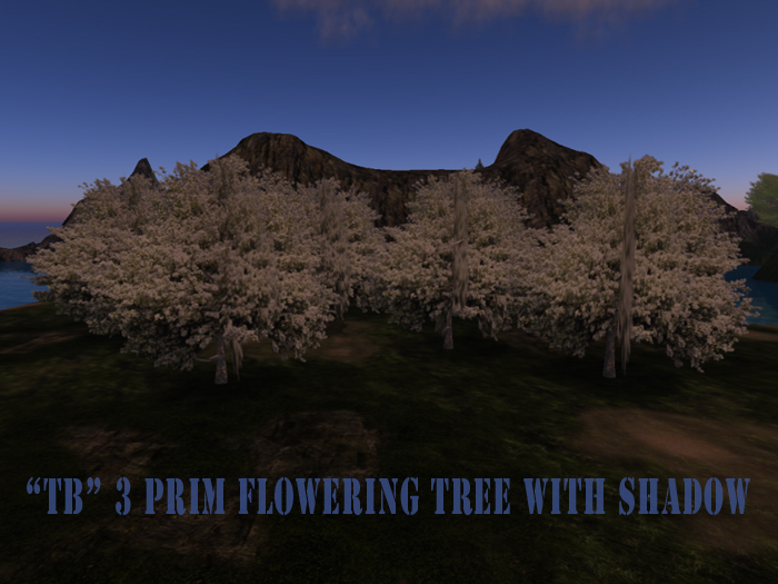 Twice Baked beautifull flowering tree with shadow object 2