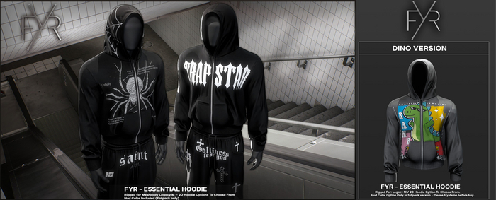 FYR - Essential Hoodie Dino 