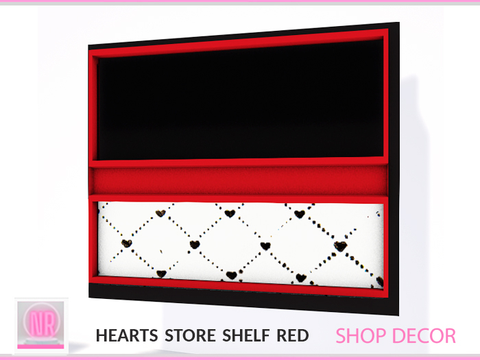 :: NO RUSH::: Hearts Shelve-Store RED