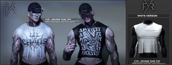 FYR - Grunge Tank White