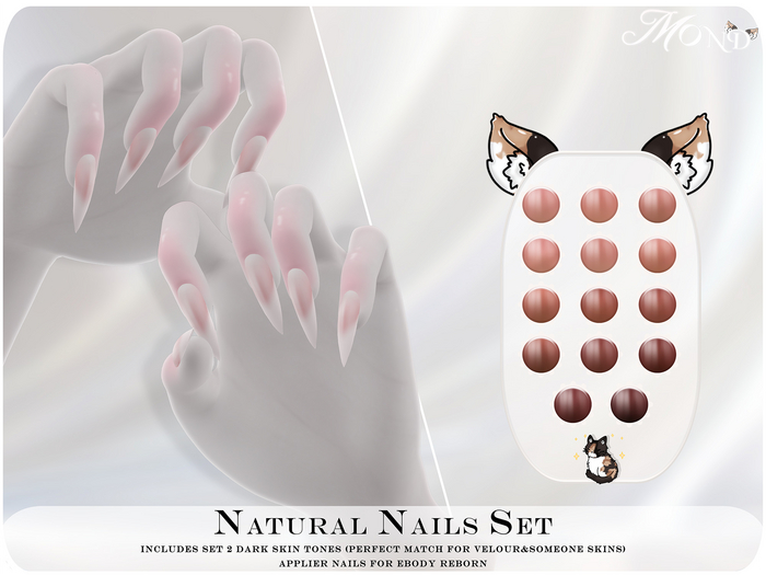 [Mond]Natural Nails Set Applier For eBODY REBORN  - SET 2-