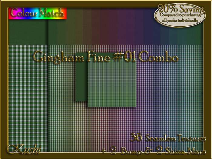 Gingham Fine #01 COMBO Texture Bundle