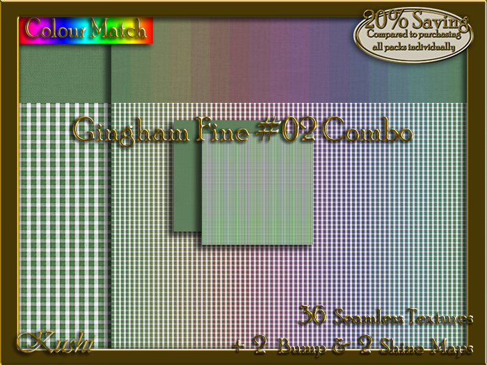 Gingham Fine #02 COMBO Texture Bundle