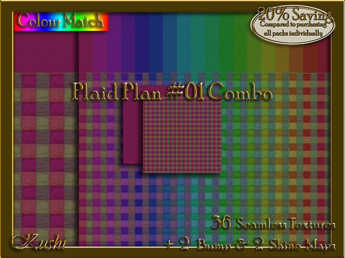 Plaid Plan #01 COMBO Texture Bundle