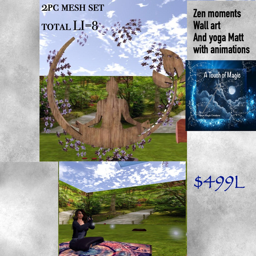 2 pc. Zen set wall art & yoga mat=Box LI=8