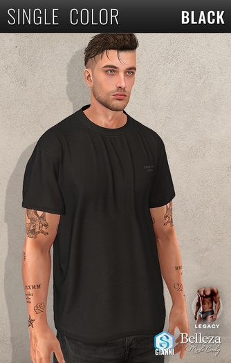 {COLD-ASH} STATEMENT Oversized Tee - Black