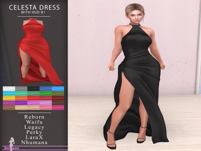 Celesta Dress With Hud B1