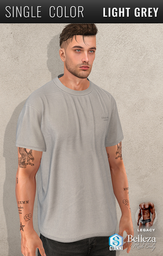 {COLD-ASH} STATEMENT Oversized Tee - LightGrey