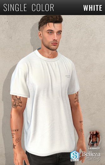 {COLD-ASH} STATEMENT Oversized Tee - White