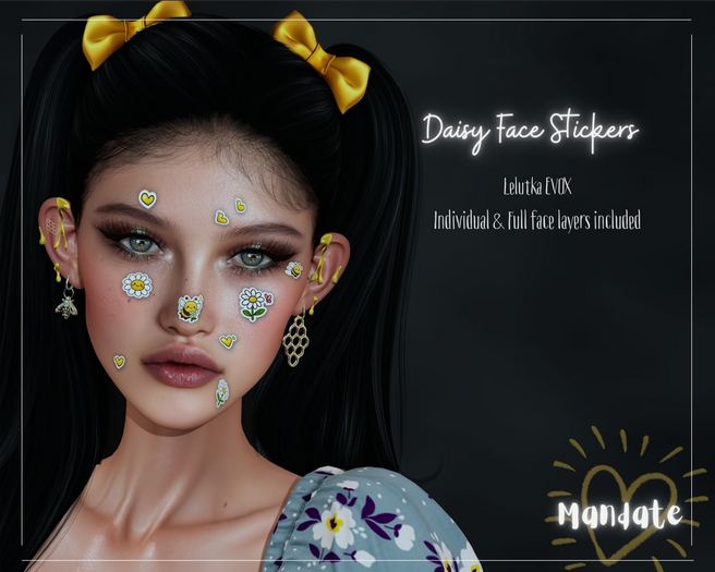 MANDATE - Daisy Face Stickers - Lelu EVOX