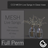 MESH Live Sprigs In Glass Vase
