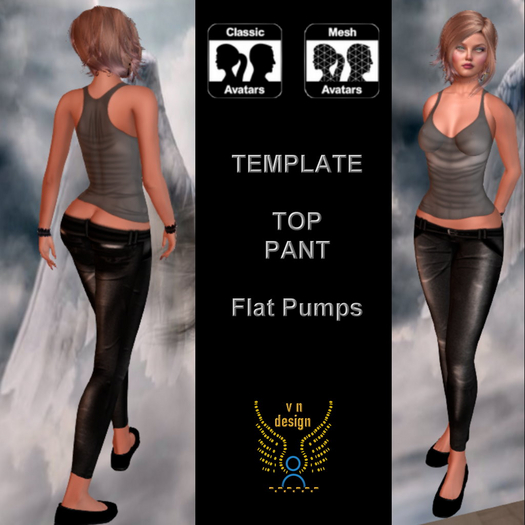 Top +Pant+Flatpumps (template)