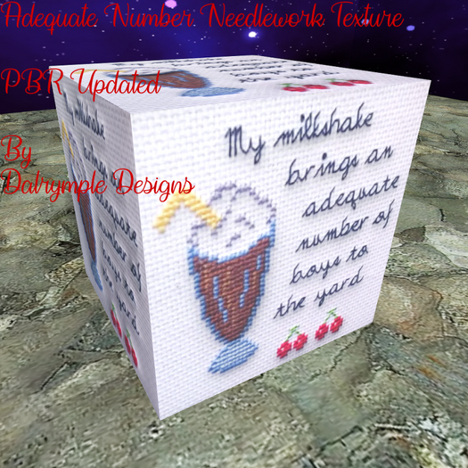 [Dalrymple Designs] Adequate Number PBR Needlework Texture