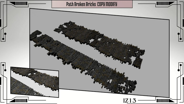 Broken Bricks Paths - 8 Set - Copy/Modify