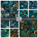 TB - TURQUOISE BOTANICAL WALLPAPER