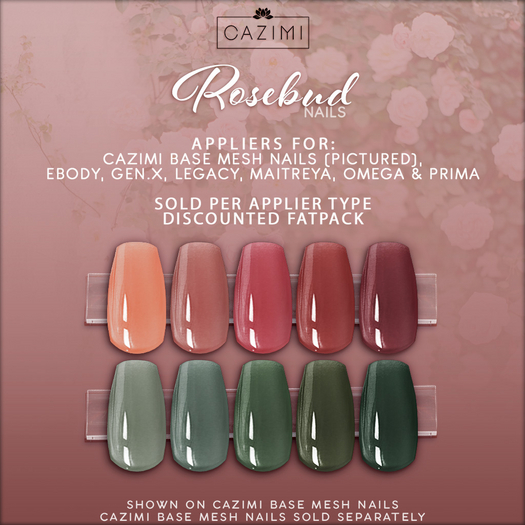 :CAZIMI: Rosebud Nails - FATPACK