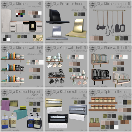 ~LLc~ Silja kitchen fullpack w. texture HUDs