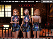 [S] Quorra Backless Halter Ruffle Dress Patterns