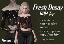 *PROMO* Morass. Fresh Decay BOM Top - Off-shoulder