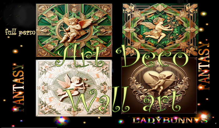 Wall Art-Art Decor Cupids=Art Deco Full Perm Art
